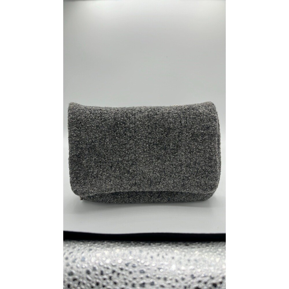 Sarah Oliver handmade grey wool bag with chain